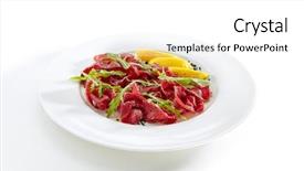  Presentation with white horse - Audience pleasing theme consisting of isolated on white background air backdrop and a white colored foreground