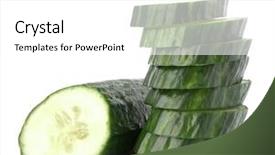  Presentation with infused detox water cucumber - Theme with isolated on white background cutout background and a white colored foreground