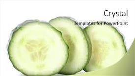  Presentation with fresh water splash green apple isolated white - Slides enhanced with isolated on white background cutout background and a  colored foreground