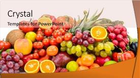  Presentation with fresh fruits vegetables groceries paper - Beautiful slides featuring isolated on white background free backdrop and a lemonade colored foreground