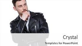  Presentation with frames isolated on white brown - Slide deck featuring isolated on white background front background and a  colored foreground