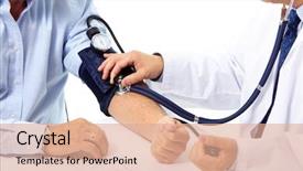  Presentation with blood pressure - Cool new theme with isolated on white background health backdrop and a coral colored foreground