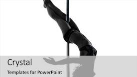  Presentation with pole - PPT theme with isolated on white background nudity background and a  colored foreground
