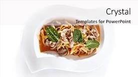  Presentation with pasta restaurant - PPT layouts featuring isolated on white background restaurant background and a white colored foreground