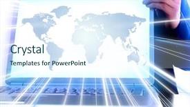  Presentation with modern - Slides with isolated on white background world background and a sky blue colored foreground