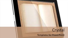  Presentation with digital library - PPT layouts enhanced with isolated on white digital library background and a coral colored foreground