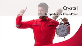  Presentation with time - Beautiful slide set featuring isolated on white in time backdrop and a  colored foreground