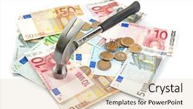  Presentation with euro - Cool new presentation theme with isolated on white repair cost backdrop and a lemonade colored foreground