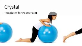  Presentation with healthy building - Colorful presentation theme enhanced with isolated on white see portfolio backdrop and a white colored foreground