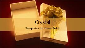  Presentation with gift ribbon - Slide deck featuring isolated open gift box background and a yellow colored foreground
