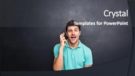  Presentation with black chalkboard vintage blackboard isolated - PPT theme enhanced with isolated over black chalkboard luck background and a dark gray colored foreground