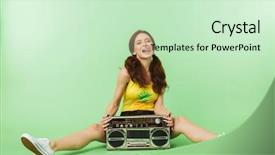  Presentation with image encryption based on dna - Colorful PPT layouts enhanced with isolated over green wall background backdrop and a soft green colored foreground