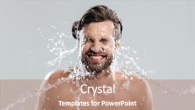  Presentation with wash - Presentation design with isolated over grey background wash background and a coral colored foreground