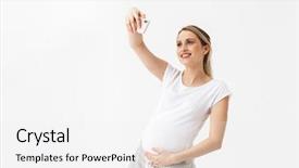  Presentation with pregnant woman - Amazing slide set having isolated over white background taking backdrop and a white colored foreground