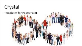  Presentation with diversity - PPT theme having isolated over white models diversity background and a white colored foreground