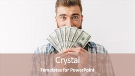  Presentation with banknotes - Beautiful theme featuring isolated over white showing money backdrop and a coral colored foreground