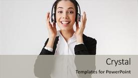  Presentation with music business - Audience pleasing PPT theme consisting of isolated over white wall backgound backdrop and a light gray colored foreground