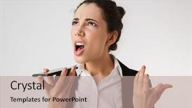  Presentation with emotional intelligence business - PPT theme enhanced with isolated over white wall backgound background and a coral colored foreground