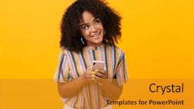  Presentation with africas cute - Cool new slide set with isolated over yellow background using backdrop and a gold colored foreground