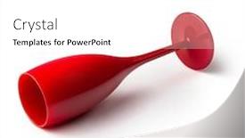  Presentation with events - Audience pleasing PPT theme consisting of isolated-overturned-red-champagne-glass backdrop and a white colored foreground