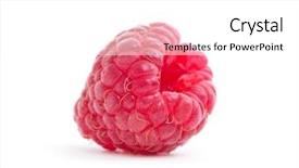  Presentation with frozen foods raspberry blueberry cranberry - Presentation design featuring isolated raspberry on white raspberries background and a white colored foreground