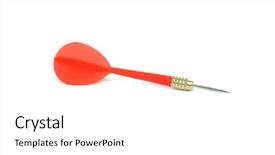  Presentation with red and white abstract - Audience pleasing slide set consisting of isolated red dart on white backdrop and a  colored foreground