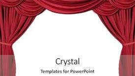  Presentation with theater curtain - Audience pleasing slides consisting of isolated red draped theater curtains backdrop and a white colored foreground