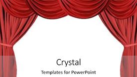  Presentation with theater curtains - Presentation theme consisting of isolated red draped theater curtains background and a white colored foreground