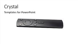  Presentation with control - Cool new theme with remote control on white background backdrop and a white colored foreground