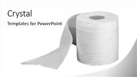  Presentation with toilet - Amazing presentation design having isolated roll of toilet backdrop and a white colored foreground