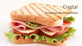  Presentation with sandwich - Beautiful PPT theme featuring display or montage your product backdrop and a lemonade colored foreground