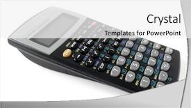  Presentation with scientific - Colorful slides enhanced with isolated scientific calculator closeup backdrop and a white colored foreground