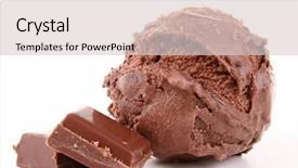  Presentation with ice cream - Slides having isolated scoop of ice cream background and a lemonade colored foreground