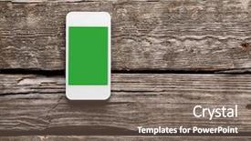  Presentation with smart - Cool new slide deck with beautiful young couple relaxing in the park and makes selfie backdrop and a gray colored foreground