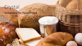  Presentation with bakery - Amazing PPT layouts having isolated set of bakery products backdrop and a coral colored foreground