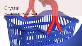  Presentation with hold hand - Audience pleasing PPT theme consisting of isolated-shopping-basket-hand-hold backdrop and a lemonade colored foreground