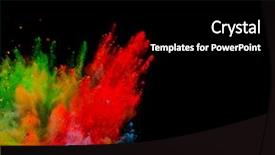  Presentation with abstract color powder explosion - Amazing PPT layouts having isolated shot of abstract colored backdrop and a black colored foreground