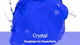  Presentation with shot - Amazing presentation theme having isolated shot of blue paint backdrop and a cobalt blue colored foreground