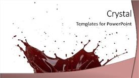  Presentation with chocolate splash - Cool new presentation theme with isolated shot of chocolate splash on white background backdrop and a white colored foreground