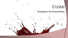  Presentation with chocolate splash - Beautiful PPT theme featuring isolated shot of chocolate splash on white background backdrop and a white colored foreground