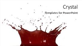  Presentation with chocolate splash - Slides enhanced with isolated shot of chocolate splash on white background background and a white colored foreground