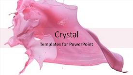  Presentation with splashing - Colorful theme enhanced with isolated shot of paint splashing on white backdrop and a coral colored foreground