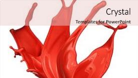  Presentation with paint white brick wall - PPT theme featuring isolated shot of paint splashing background and a lemonade colored foreground