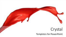  Presentation with splashing - Beautiful theme featuring isolated shot of paint splashing backdrop and a white colored foreground