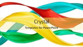  Presentation with splashing - Audience pleasing theme consisting of color splash - isolated shot of paint splashing backdrop and a yellow colored foreground