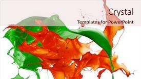  Presentation with splashing - Beautiful presentation featuring paint splashing on white backdrop and a lemonade colored foreground