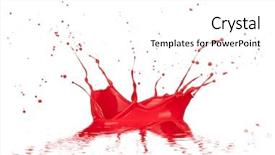  Presentation with paint brush brash and red - Colorful presentation design enhanced with isolated shot of red paint backdrop and a white colored foreground