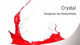  Presentation with paint brush brash and red - Beautiful slides featuring isolated shot of red paint backdrop and a white colored foreground