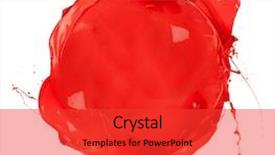  Presentation with paint - Audience pleasing PPT theme consisting of isolated shot of red paint backdrop and a red colored foreground