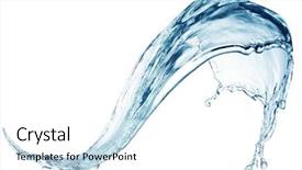  Presentation with splashing - Presentation theme enhanced with isolated shot of water splashing background and a white colored foreground
